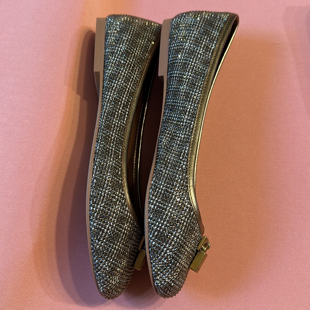 New Kurt Geiger Women's Gold Ballet Flats. Size 38.5. - Picture 5 of 9